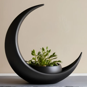 Crescent Moon Planter / Candle Holder