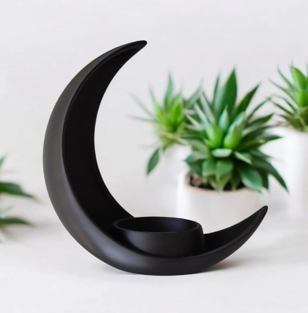 Crescent Moon Planter / Candle Holder