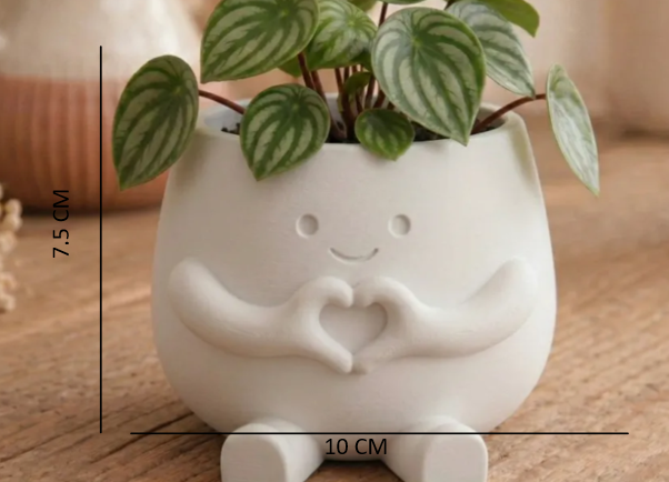 Hearty Pot - Cute Heart-Hands Decor