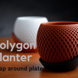 Polygon Planter with Wrap-Around Tray 