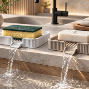 Self-Draining Soap & Sponge Holder