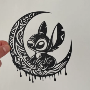 Stitch Moon Wall Art