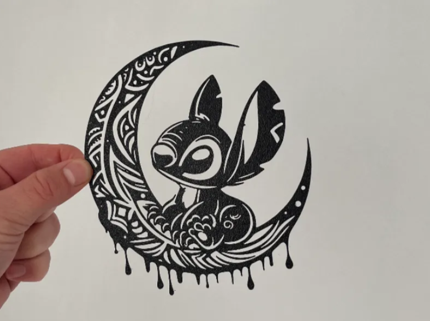Stitch Moon Wall Art