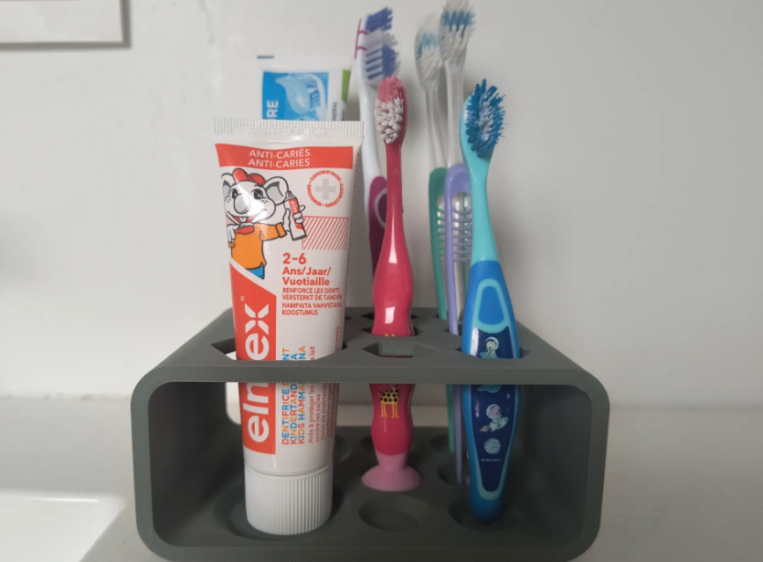 Multi-Slot Toothbrush & Toothpaste Holder