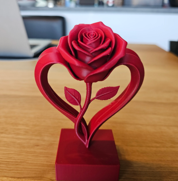 Heart Rose Decorative Showpiece