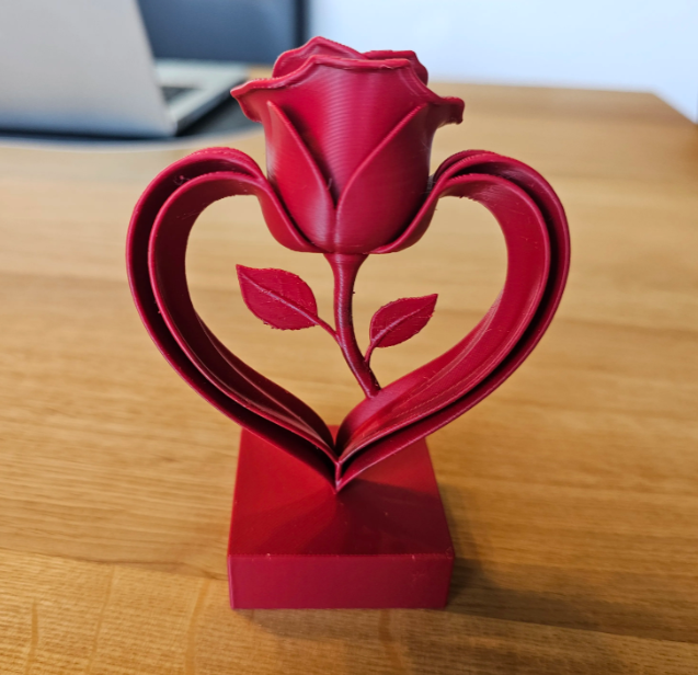 Heart Rose Decorative Showpiece
