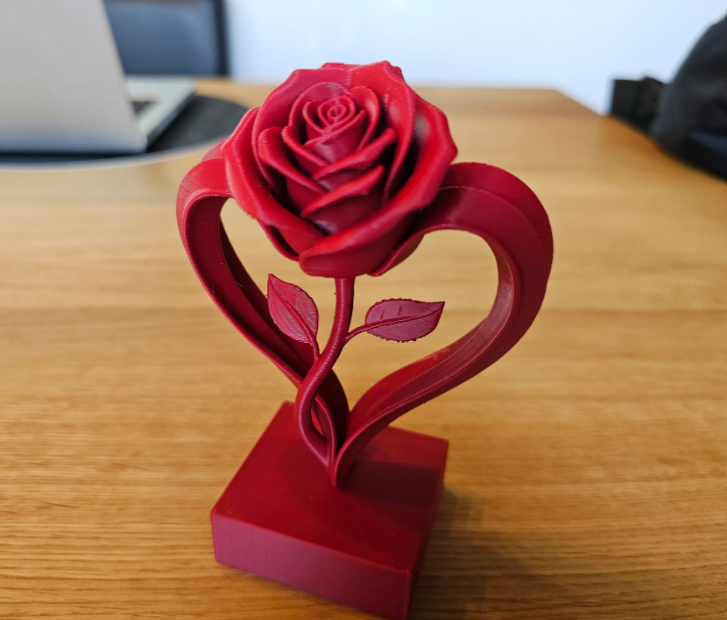 Heart Rose Decorative Showpiece