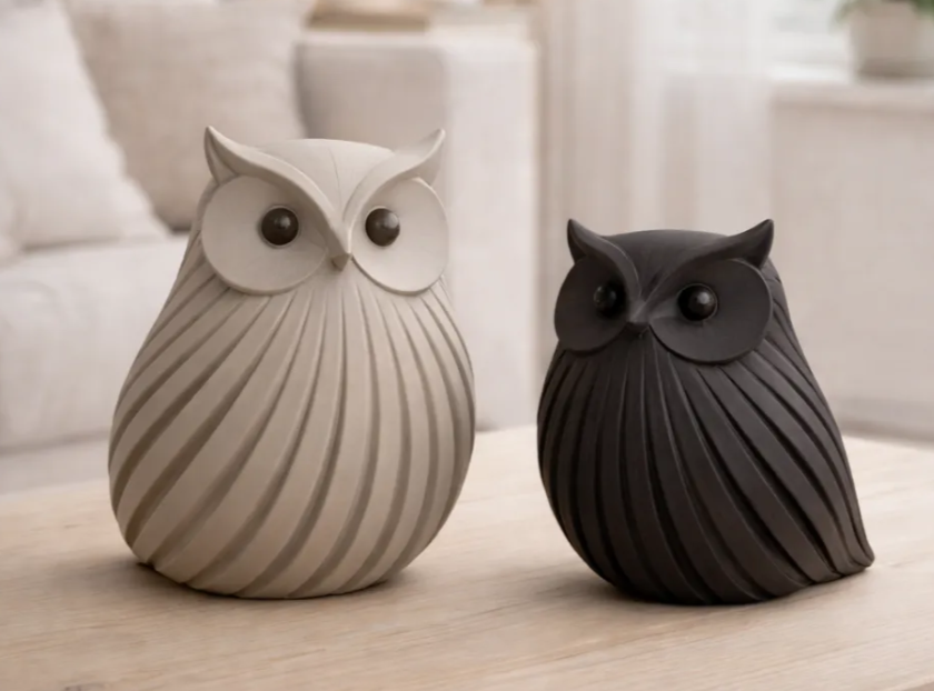Spiral Owl Decorative Showpiece