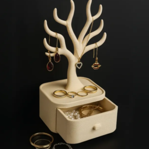 Tree Jewelry Organizer with Storage Drawer