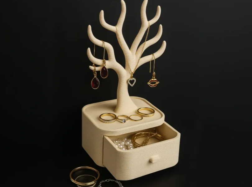 Tree Jewelry Organizer with Storage Drawer