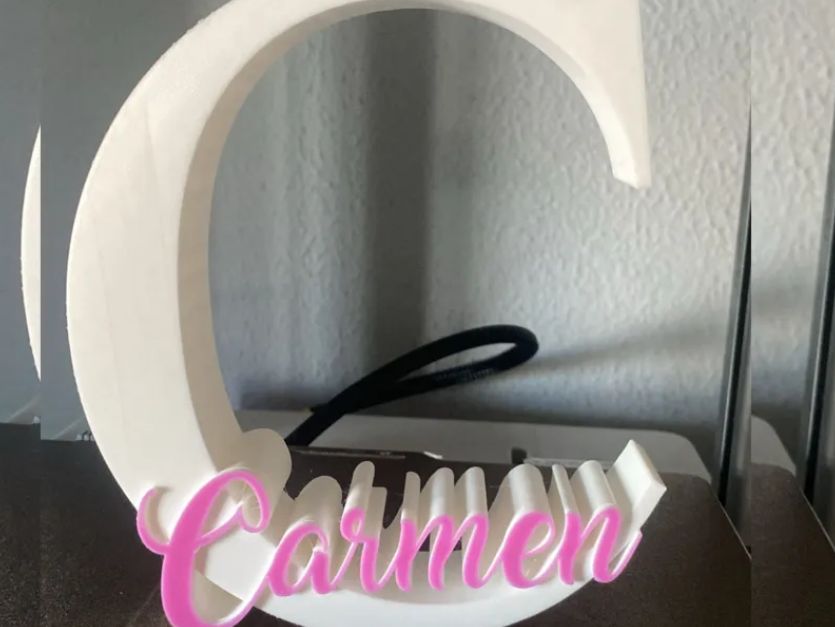 Custom Initial Letter Name Showpiece