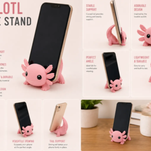 Axolotl Phone Stand – Cute Mobile Holder