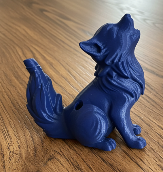 Howling Baby Wolf Decorative Showpiece