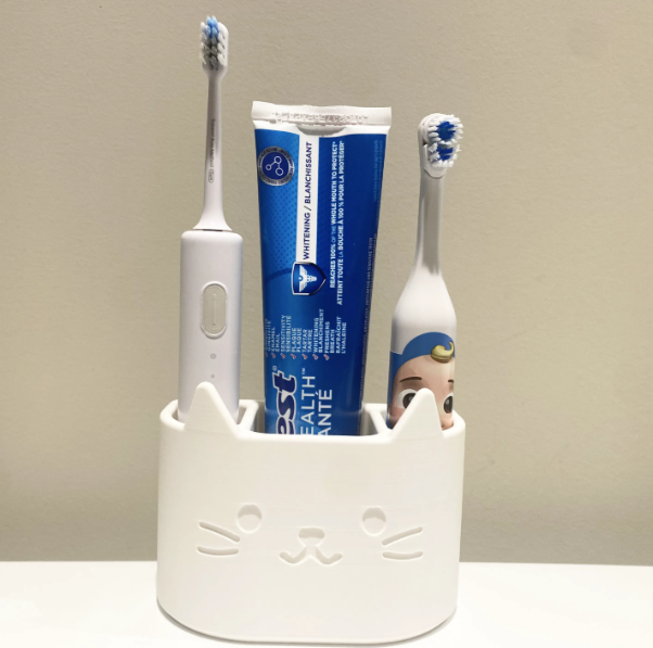 Cute Cat Toothbrush Holder & Toothpaste Organizer