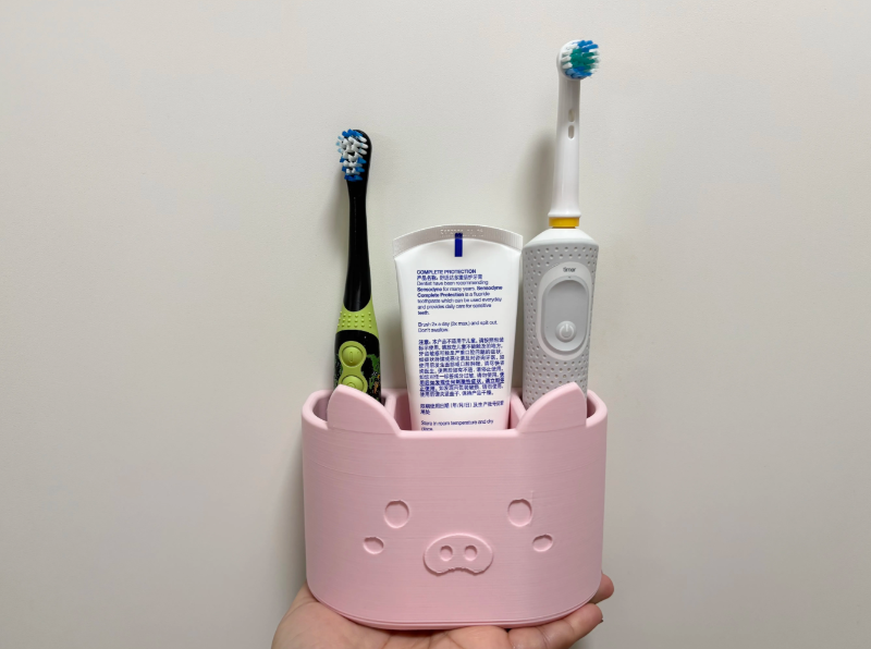 Cute Cat Toothbrush Holder & Toothpaste Organizer
