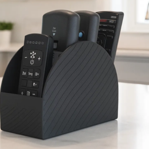 3-Compartment Remote Control Holder – Desk Organizer