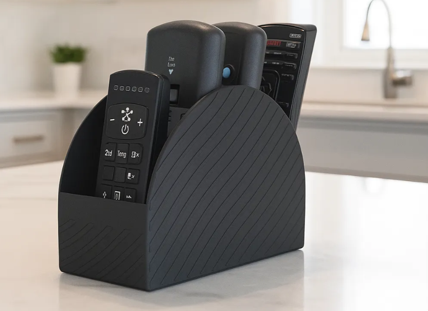 3-Compartment Remote Control Holder – Desk Organizer