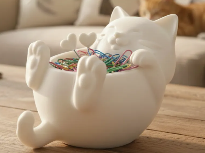 Cute Sleeping Cat Storage Bowl
