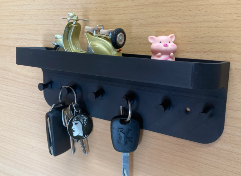 Wall-Mounted Key Holder with Storage Shelf
