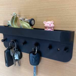 Wall-Mounted Key Holder with Storage Shelf