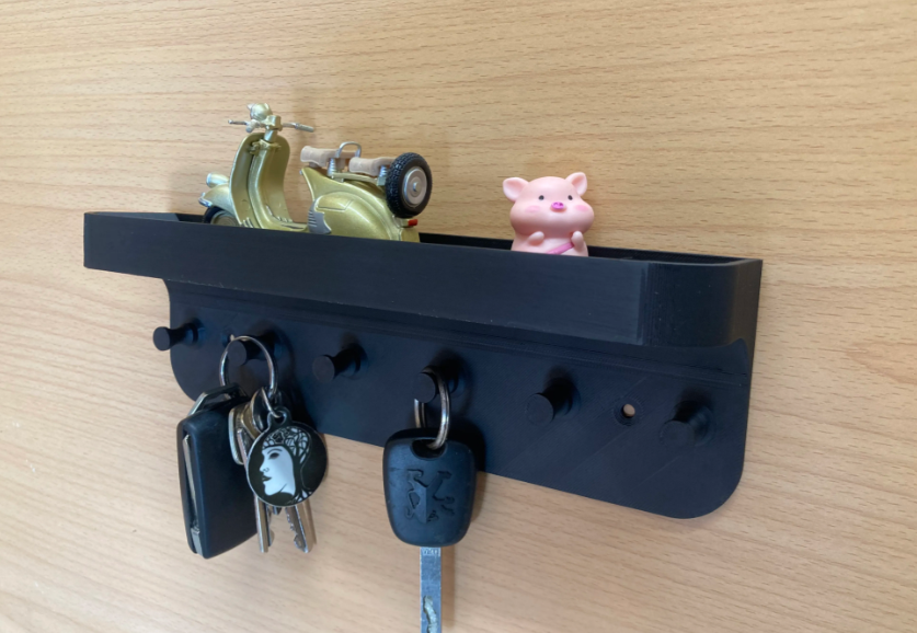 Wall-Mounted Key Holder with Storage Shelf