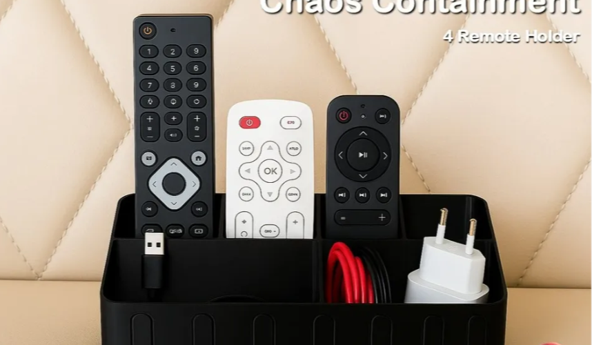 4-Compartment Remote Control Holder
