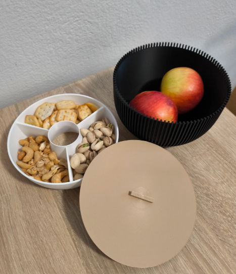 Multi-Compartment Snack Serving Bowl
