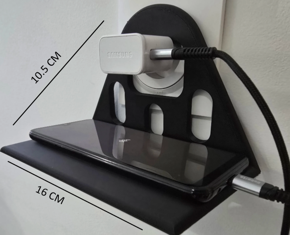Wall Outlet Phone Charging Shelf