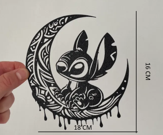 Stitch Moon Wall Art