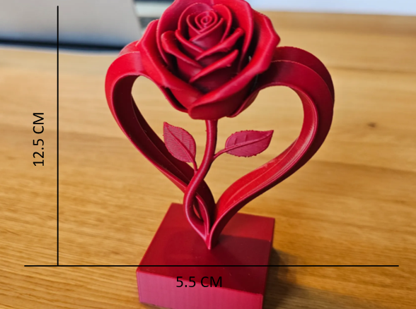 Heart Rose Decorative Showpiece