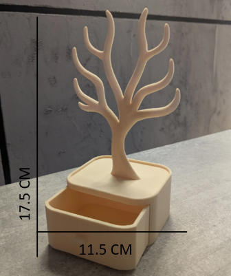 Tree Jewelry Organizer with Storage Drawer