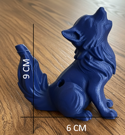 Howling Baby Wolf Decorative Showpiece