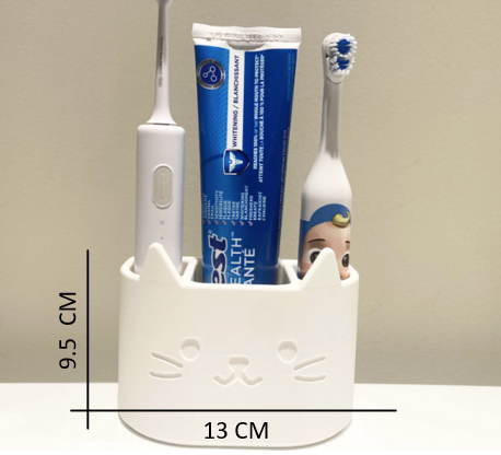 Cute Cat Toothbrush Holder & Toothpaste Organizer