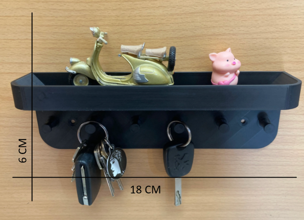 Wall-Mounted Key Holder with Storage Shelf