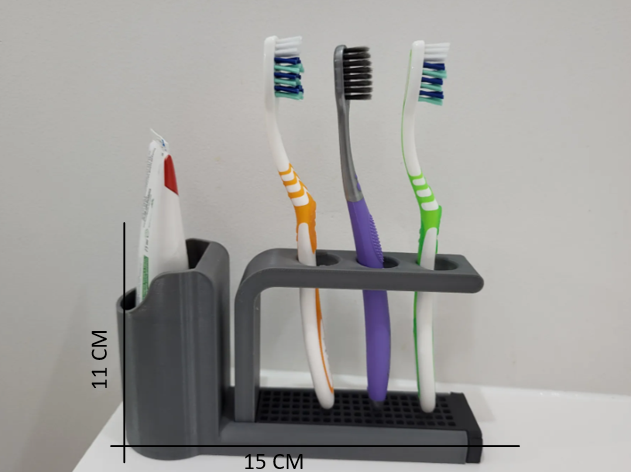 Toothbrush & Toothpaste Organizer Stand